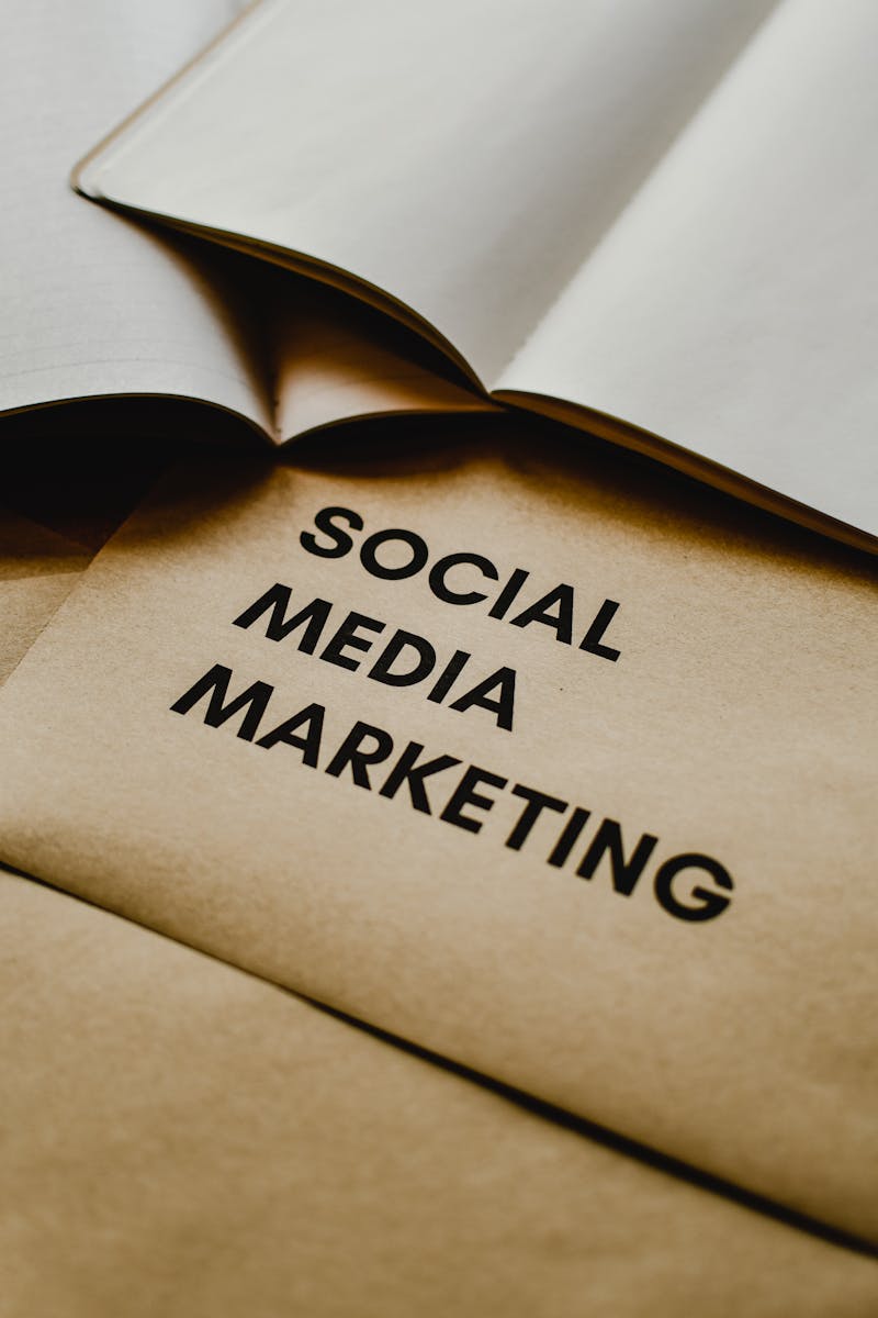 Close-up of brown envelopes with 'Social Media Marketing' text, ideal for startup themes. (SEO Content Writing Services) That Deliver Real Results