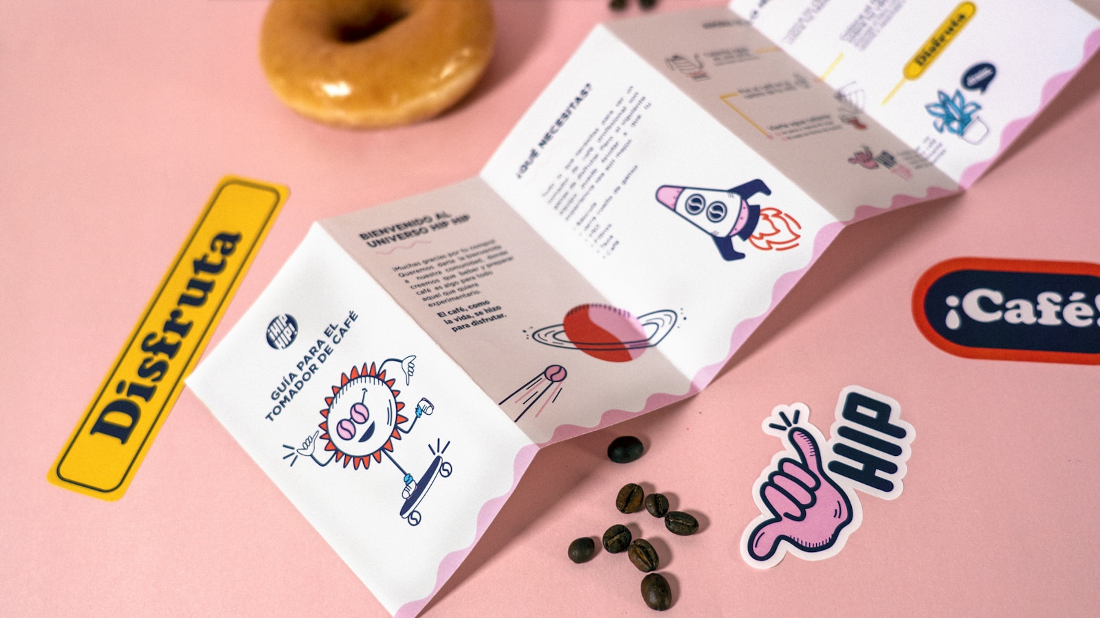 a donut sitting on top of a pink table 5 (Visual Identity) Mistakes to Avoid During a Business Rebrand